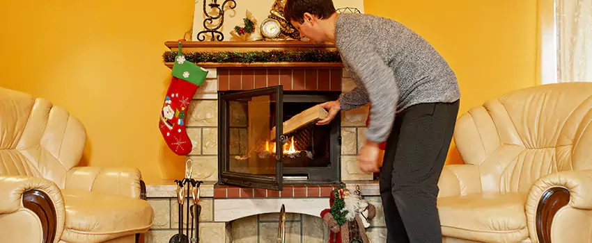Rusted Metal Fireplace Restoration in Marana, Arizona